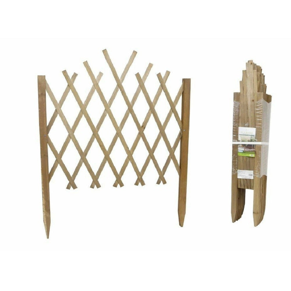 Trade Shop - Traliccio Legno Rete Estensibile Naturale Rampicanti Staccionata 117x65cm 219841 -