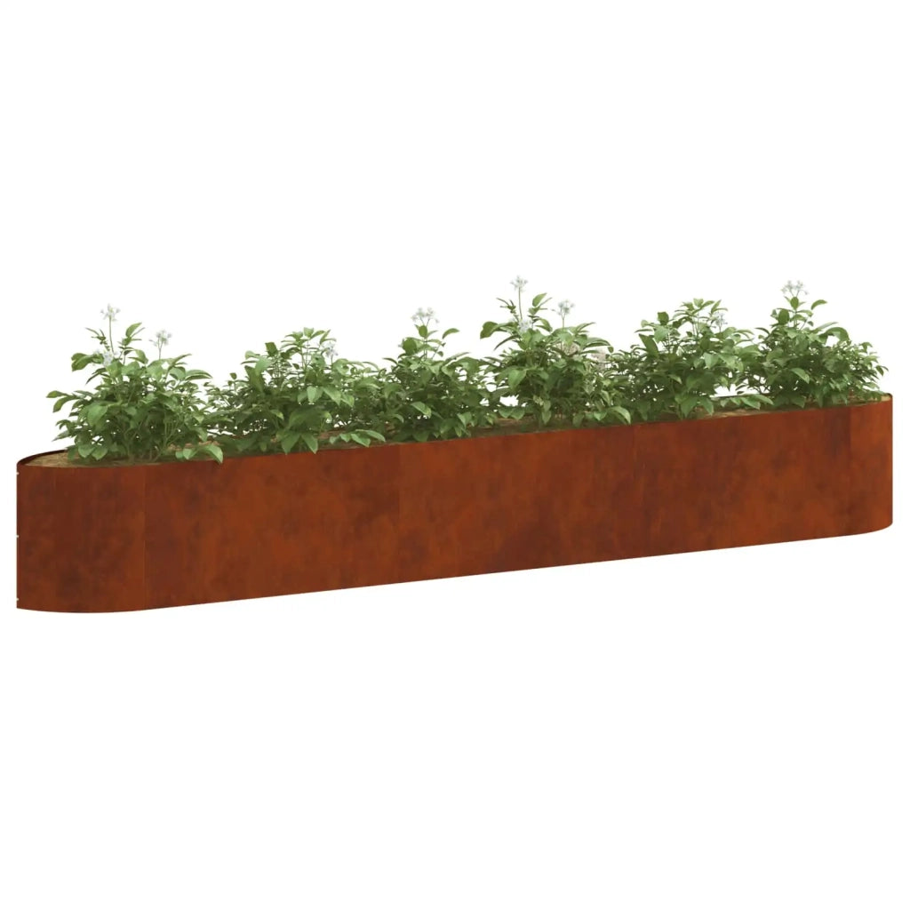 Letto rialzato da giardino Acciaio Corten 300 x 40 x 40 cm 8011732