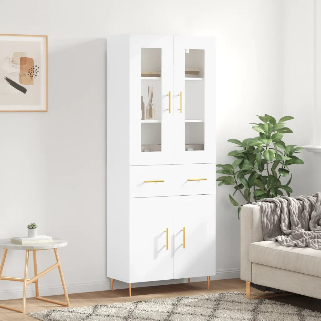 Credenza Bianca 69,5x34x180 cm in Legno Multistratocod mxl 78041