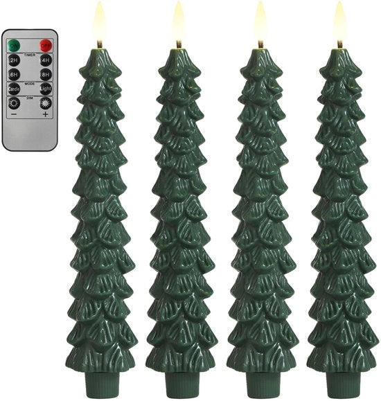 Luminaria a forma di albero di Natale, accessorio di festa natalizia, lampada decorativa con telecomando e 10 pulsanti (versione senza cavo elettrico)
