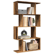 Libreria 4 Ripiani Legno Vecchio 70x24x129 cm in Truciolato 858109