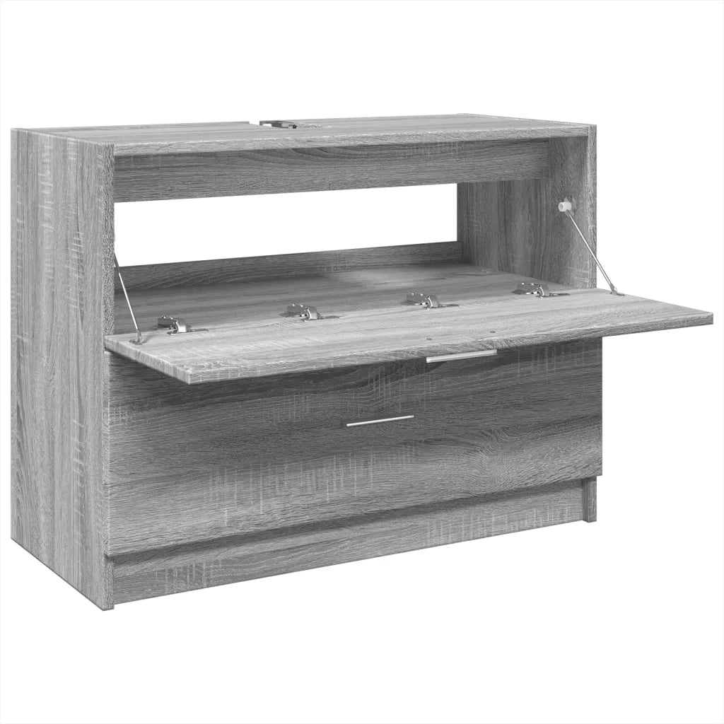 Mobile Lavabo-Armadietto da bagno Grigio Sonoma 78x37x59 cm in Truciolare
