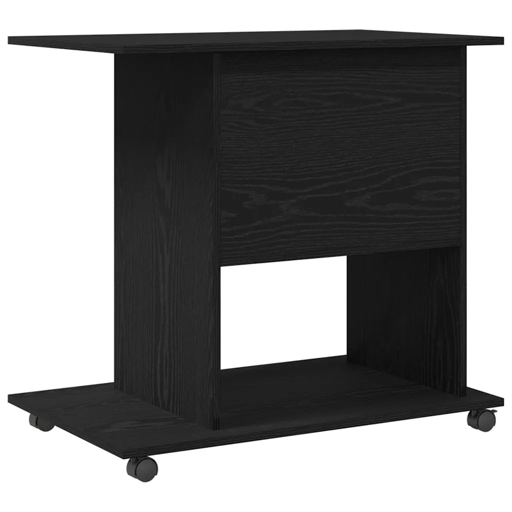 Scrivania per computer Rovere Nero 80x50x75 cm in Legno Multistrato 862500