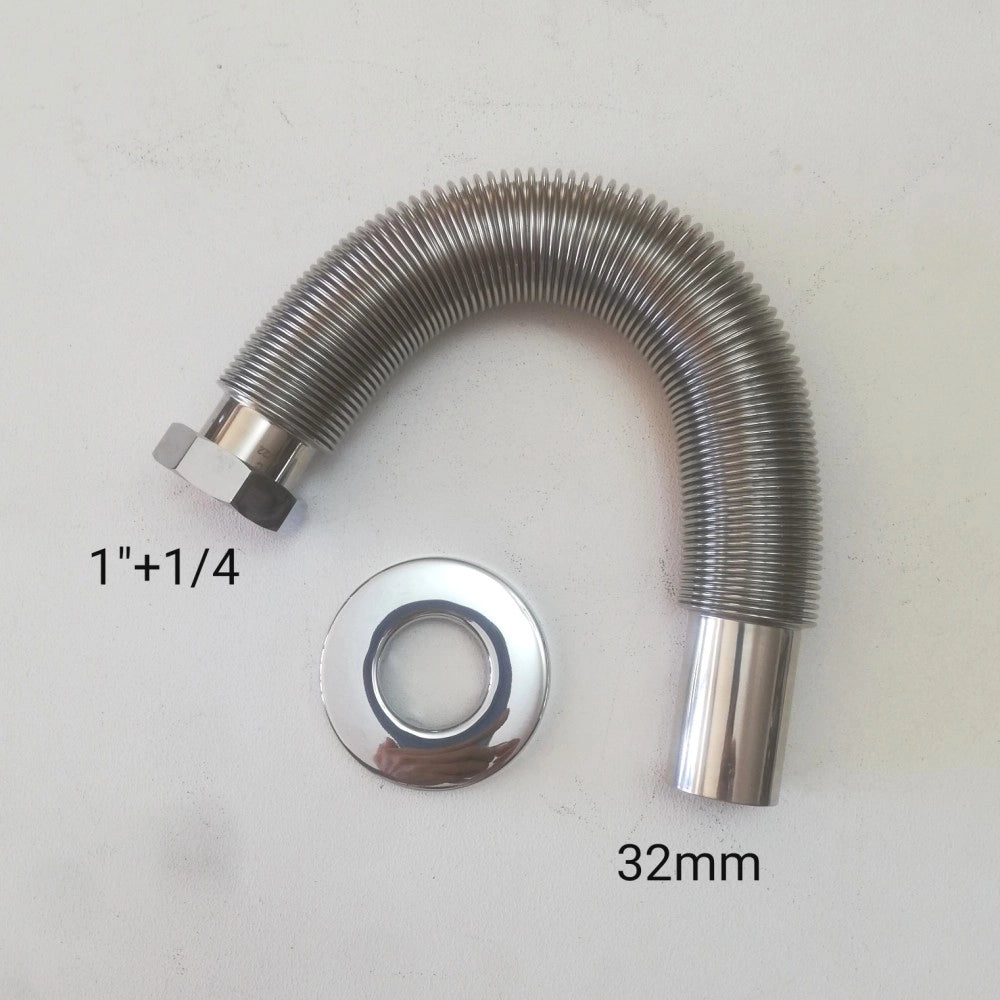 Tubo scarico flessibile jolly magic flex ghiera da 1+1/4 in acciaio inox aisi 304