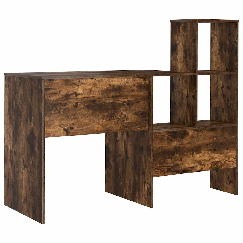 vidaXL Scrivania Rovere fumo 131.5 x 50 x 106.5 cm Legno multistrato