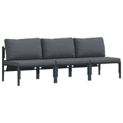 Mobili da Esterno 3 Pezzo Antracite 80 x 80 x 71 cm Acciaio CFW8484938