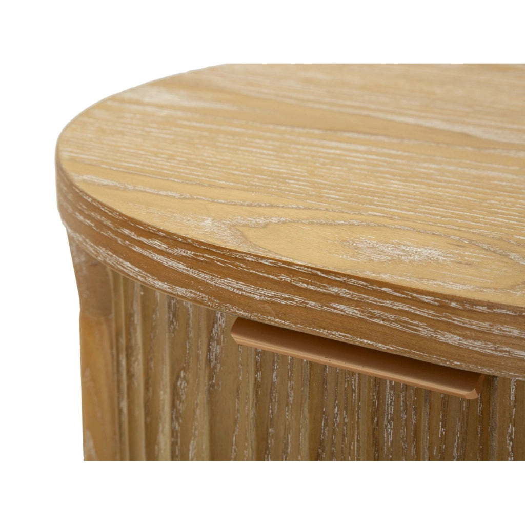 Cassettiera Goteborg in legno abete e MDF marrone 38x33,5x82 cm