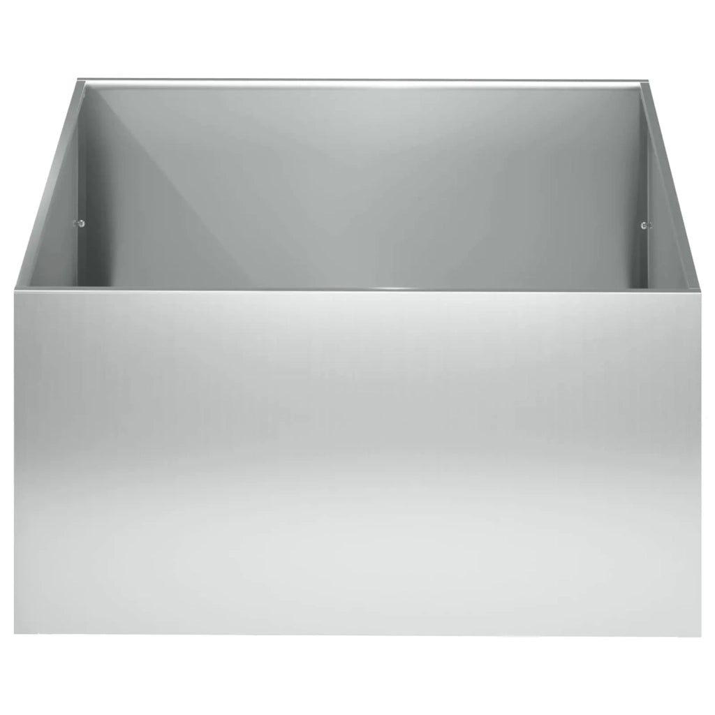 Vaso da giardino Argento 60 x 60 x 30 cm Acciaio zincato 8005060