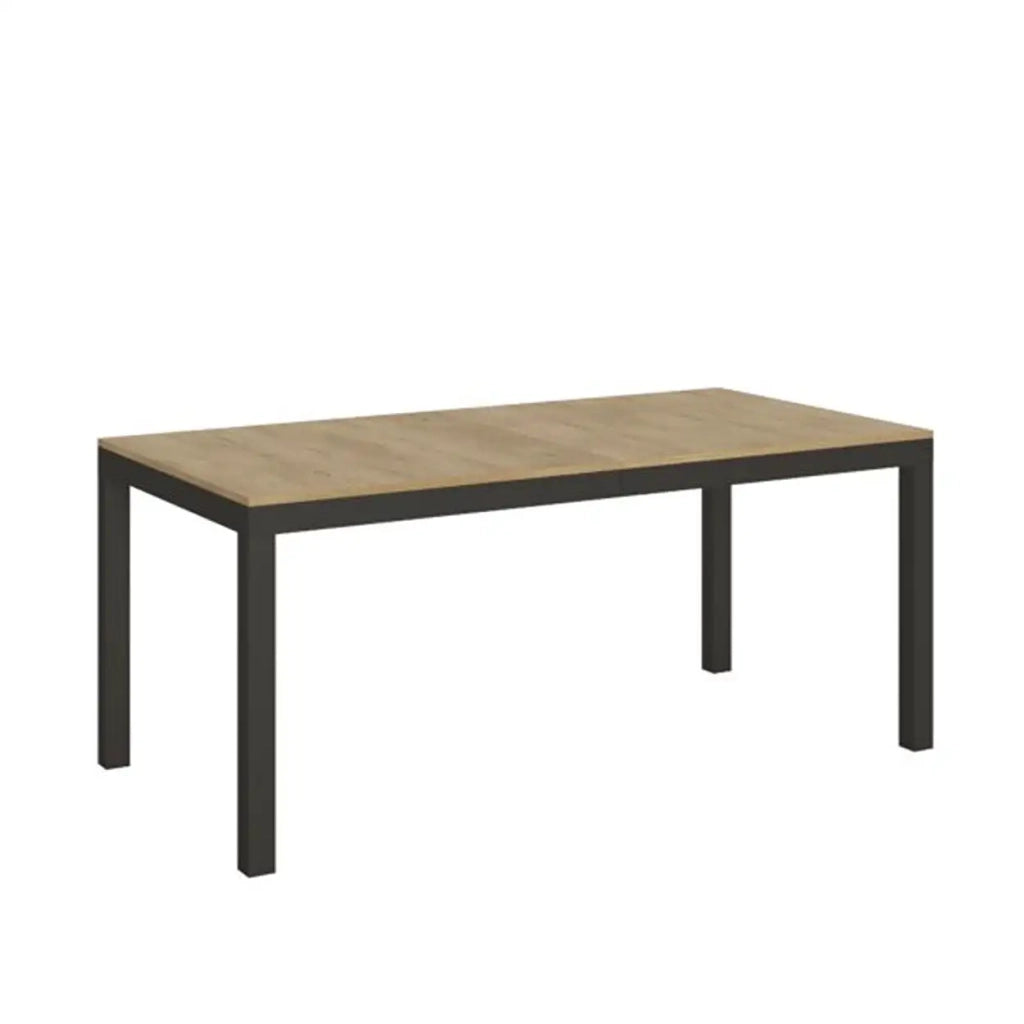 Tavolo allungabile 180/284x90 cm Everyday Evolution colore quercia natura telaio e gambe antracite