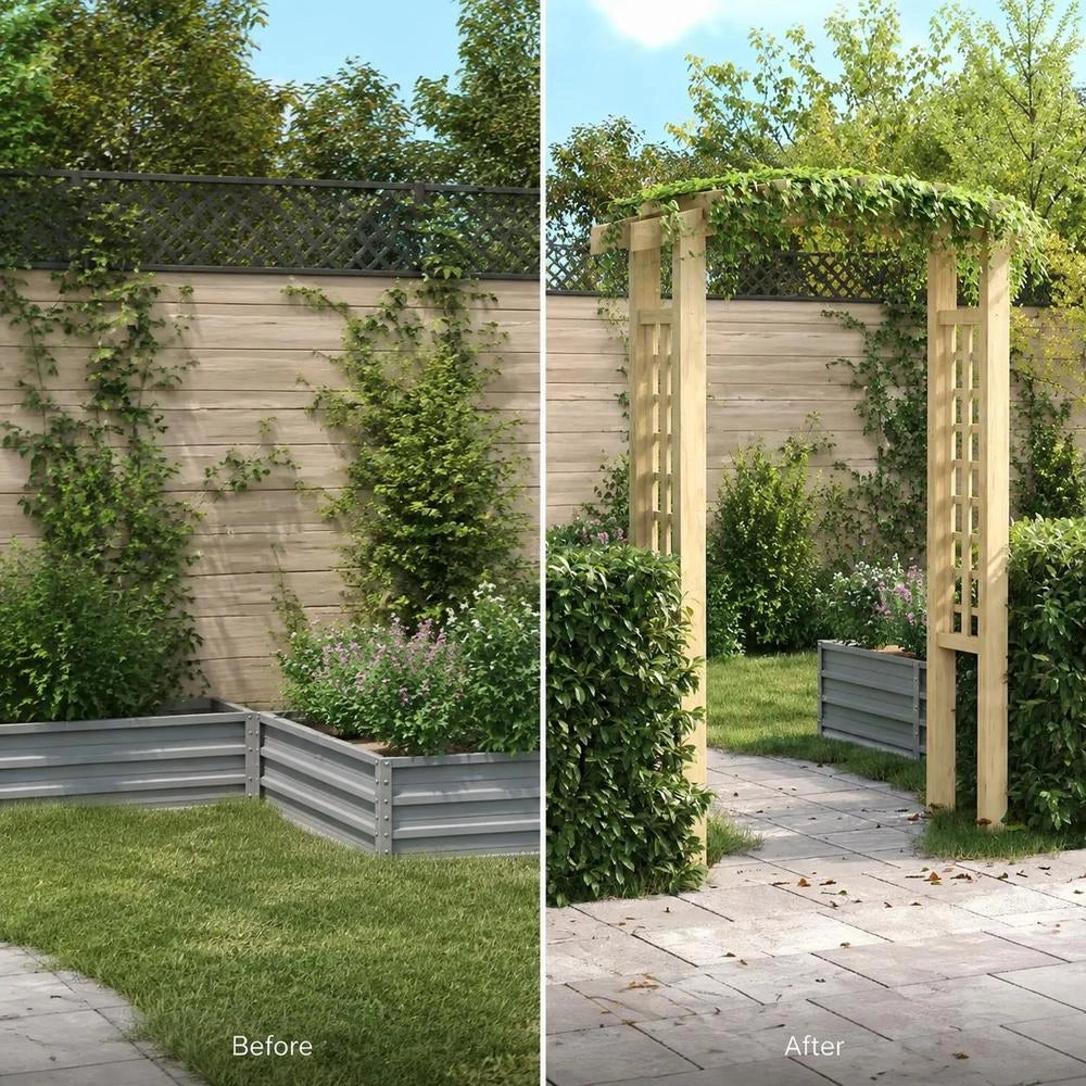 Garden Arch 150x60x210 Cm Wood