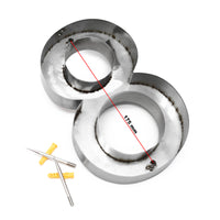 Numero civico "8" 3D Arial 20 cm antracite acciaio uso esterno, incl materiale di montaggio