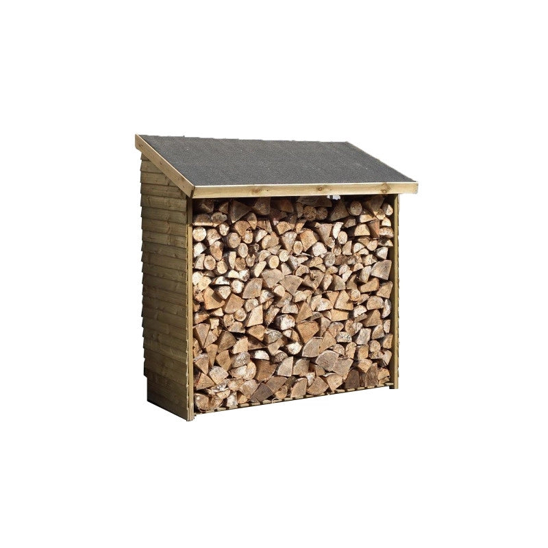 Portalegna da giardino in legno 188x86 cm – copertura bitumata – capacità 2 steri – trattato autoclave – RB18869 Foresta