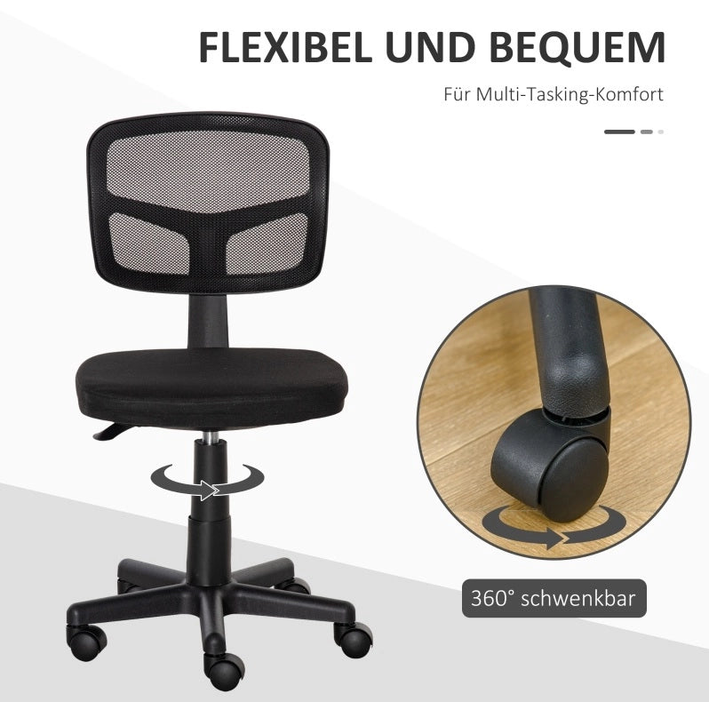 Sedia da ufficio ergonomica nera regolabile