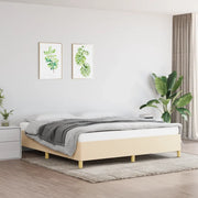vidaXL Giroletto senza Materasso Crema 160x200 cm in Tessuto