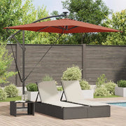 Ombrelloneda-Ombrello da giardino balcone Terracotta 294 x 200 x 270 cm Poliestere e Alluminio