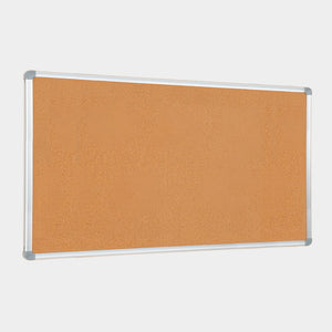 Lavagna con Fondo in Sughero 150x100 cm in Alluminio Silver