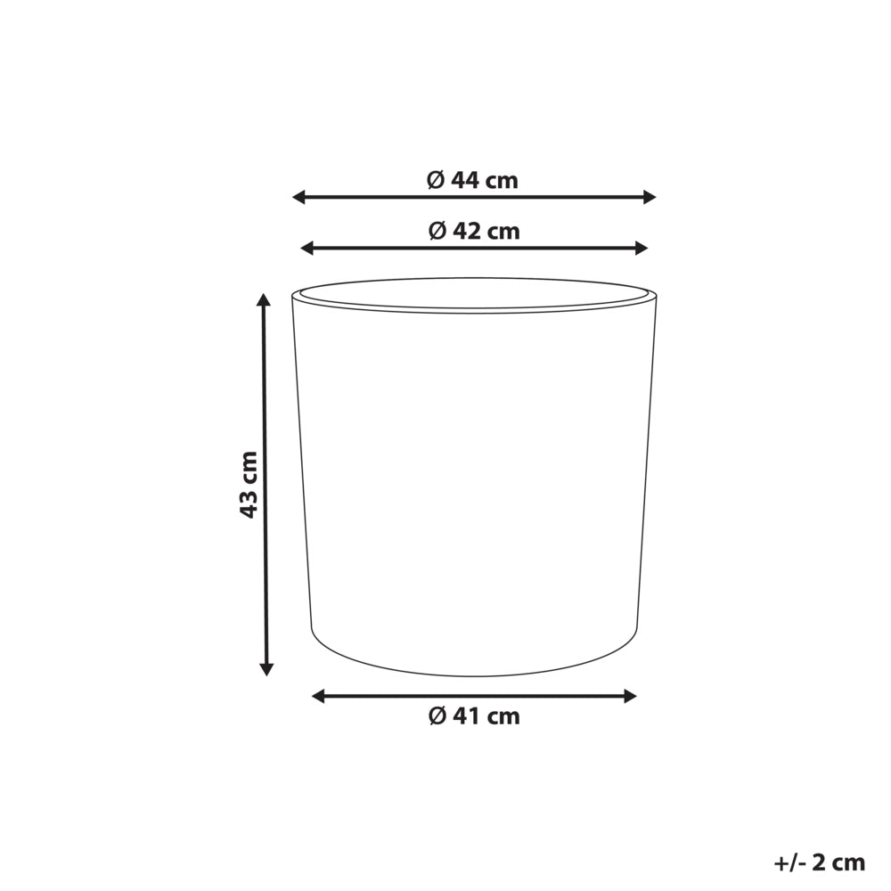 Vaso da fiori alto in pietra mista, per giardino, per interni ed esterni, 44x43 cm, beige chiaro
