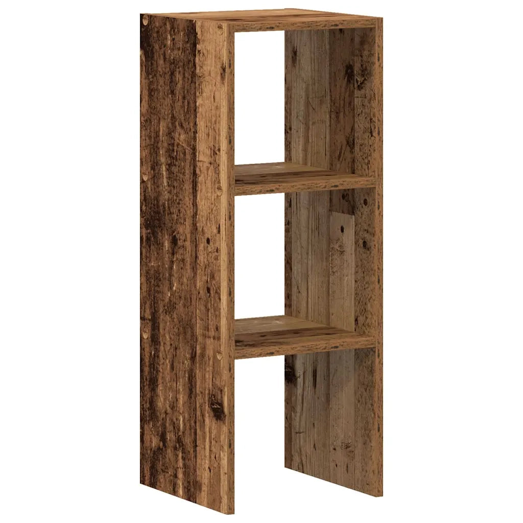 Libreria Impilabili-Scaffale per Libri-Mobile di Stoccaggio Legno Antico 30x30x80 cm Legno Multistrato