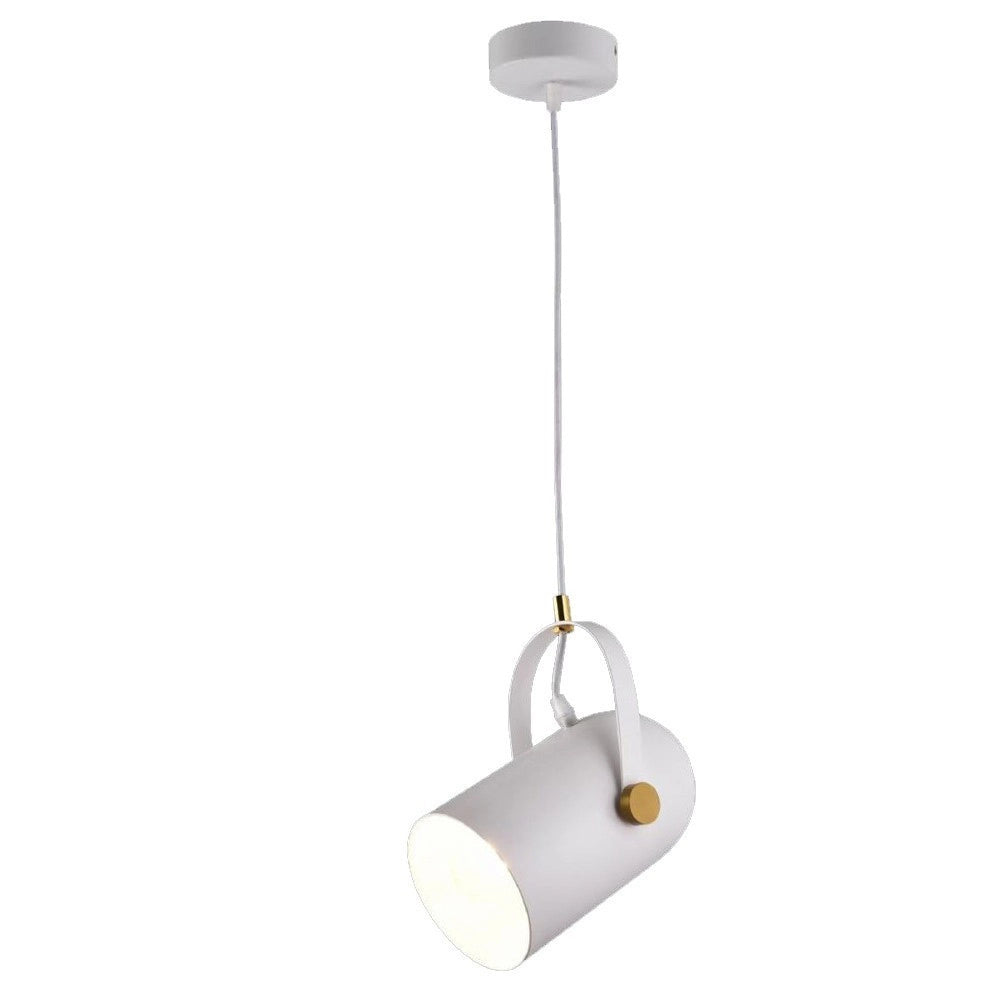 Trade Shop - Lampadario A Sospensione Da Soffitto Design Con Paralume Orientabile Attacco E27 Ip20 A21 -