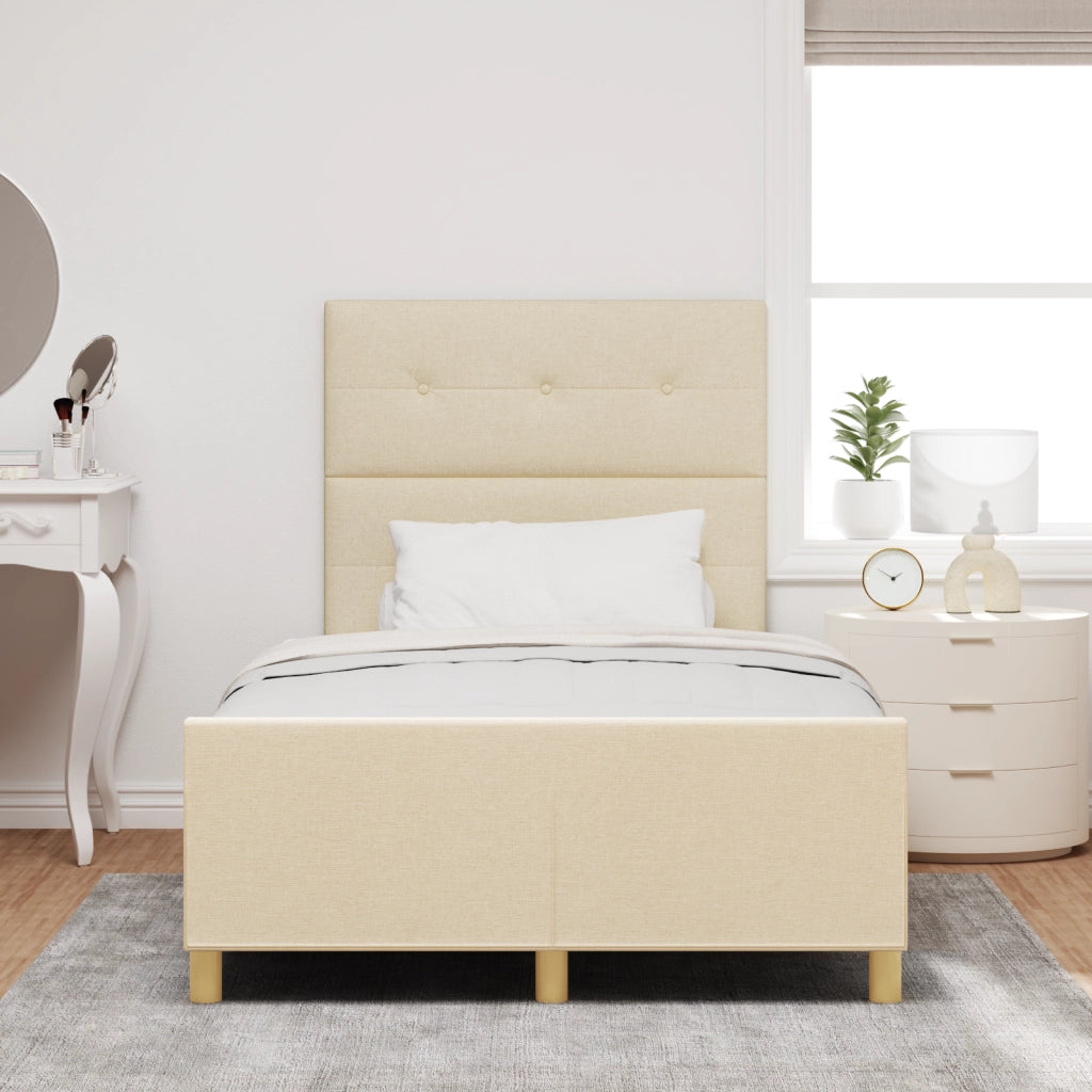 Struttura del letto  Crema 120x200 cm Tessuto