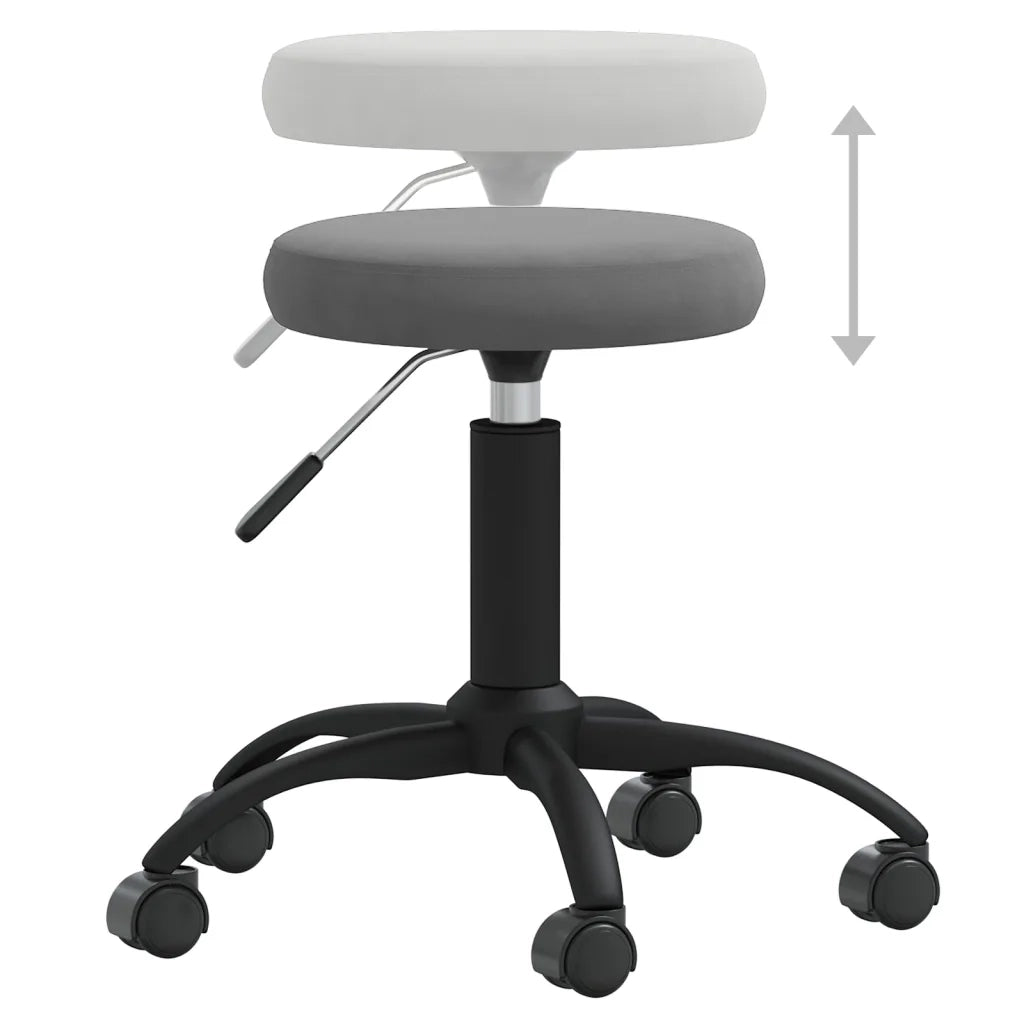 Sedia da Pranzo Grigio Scuro in Velluto 3085728