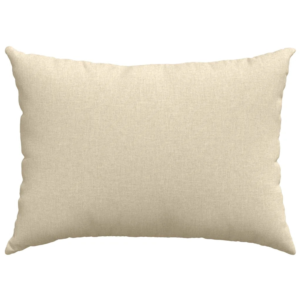 Cuscini da Divano 2 pz-Set di 2 Cuscini per Sofa Crema 70 x 50 cm Tessuto 183239