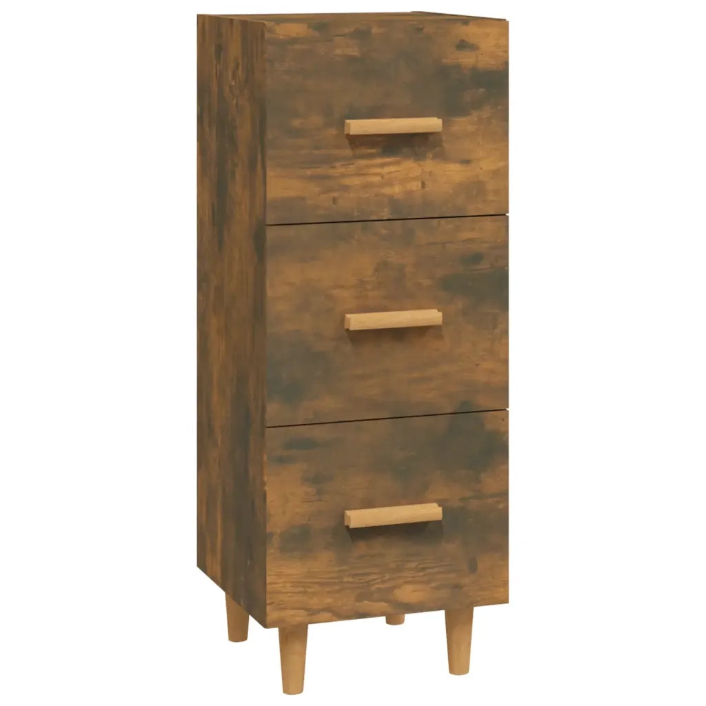 Credenza | Madia | Buffet da pranzo | Armadio da pranzo Rovere Fumo 34,5x34x90 cm in Legno Multistrato