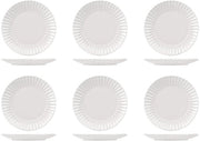 Set di 6 piatti per frutta in lotus bianchi da 21 cm