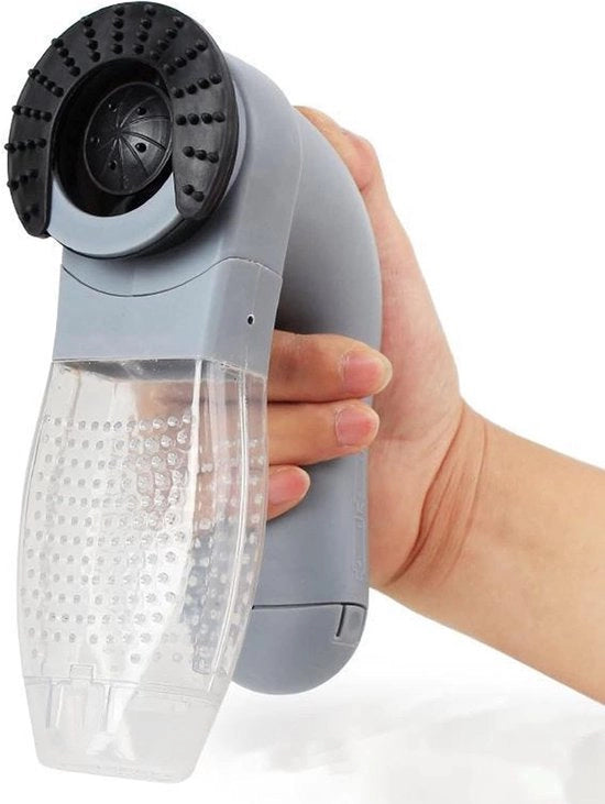 Stufzuigatore portatile per animali domestici, rimozione pelo per cani e gatti, stufzuigatore portatile elettrico a batterie per animali domestici, strumento di pulizia per animali domestici con contenitore di stoccaggio
