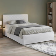 Opale, Letto Piazza e Mezza Materasso Incluso Made in Italy, Bianco