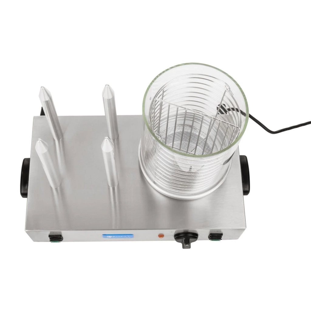 Macchina professionale per hot dog per 4 panini 2 x 300 watt 3614094