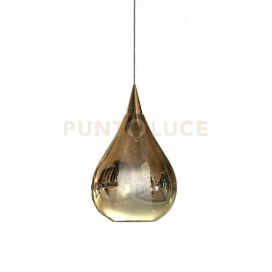 SOSPESI-E27M O Sospensione vetro 1 luce color oro attacco E27 diam.20cm senza base