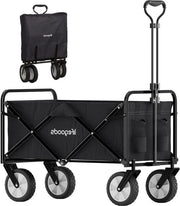Carrello pieghevole per bambini - Carrello pieghevole per giardino e spiaggia - Carrello per trasportare fino a 80 kg - 94 litri - 98 x 45 cm - Nero Carrello