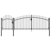 Cancello da Giardino Woerden in Acciaio 1x4 m Nero CFW9743226