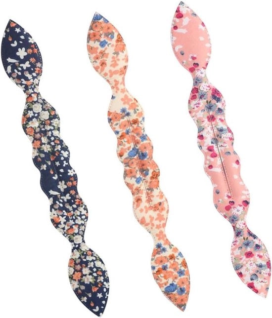 Set di accessori per capelli multicolore da 3 pezzi con elastici e clip per donne con diversi tipi di capelli