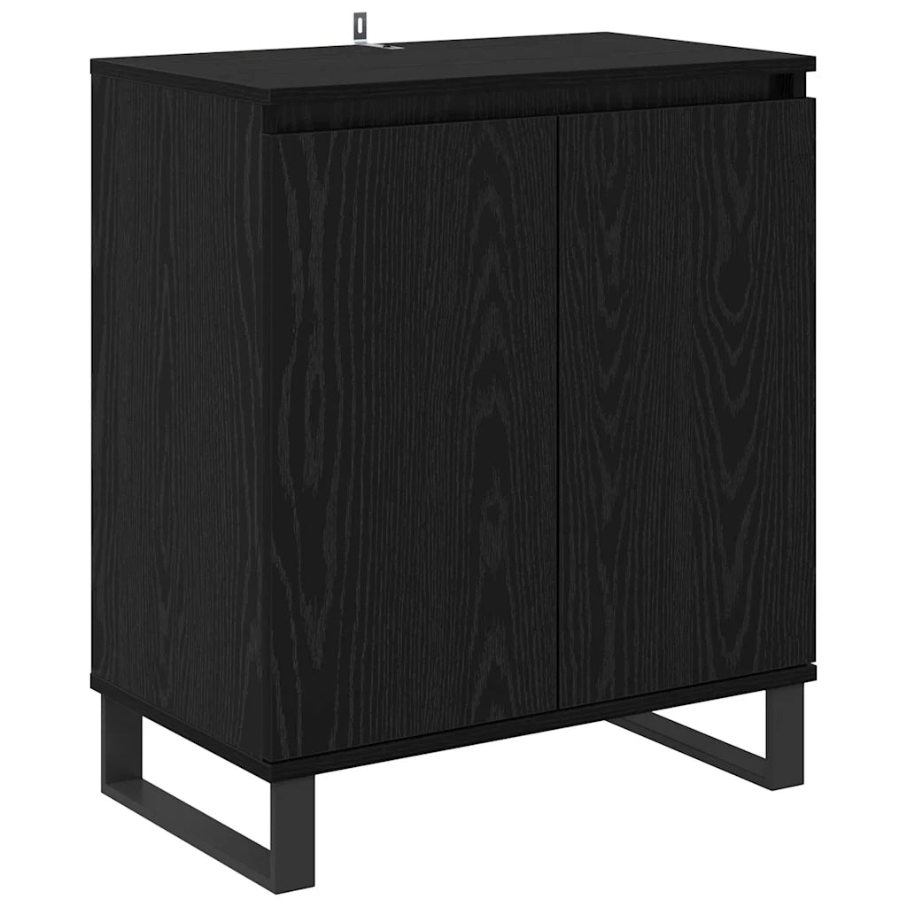 Credenza-Buffet-Armadio da cucina Rovere Nero 60 x 35 x 70 cm Legno multistrato 426021