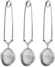 Strumento per infusione a forma di gas - Set da 3 pezzi - Pistone a forma di gas - Manico - Acciaio inossidabile - 15,5 x 3,5 cm - Per infusione di tè e spezie - Modello Theebal