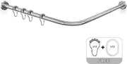Maniglia per doccia a forma L - acciaio inossidabile - 70-100 cm