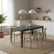 Tavolo da pranzo allungabile effetto cemento grigio Moon 130-290x80 cm fino a 12 posti Made in Italy | Duzzle