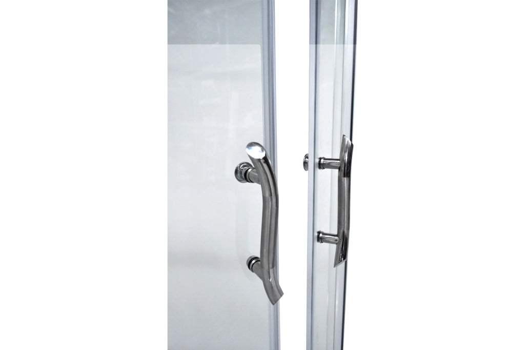 Box doccia tondo 80x80, cabina semicircolare in cristallo trasparente 6 mm BD8.8CTT