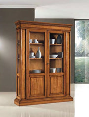 vetrina 2 ante grezza in legno  l.155 p.48 h.210 - Mobili 2G