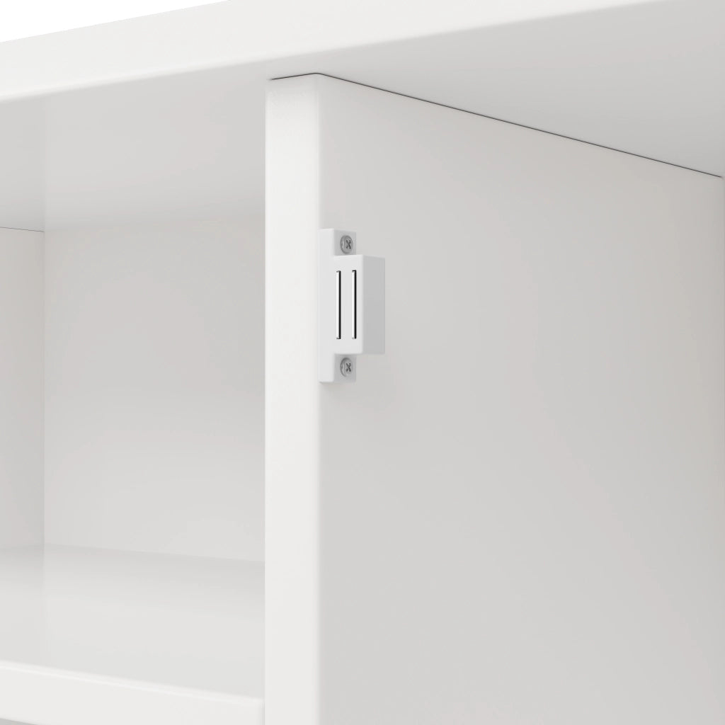 ARMADIO ALTO DA CUCINA 120x40x188 cm Bianco in MDF e metallo