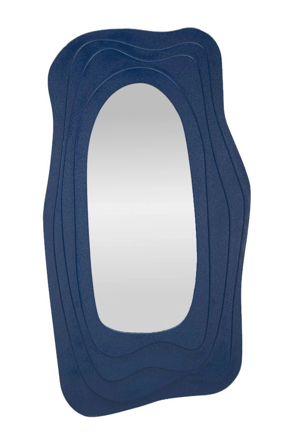 Specchio da Muro Dafne Blu 90x4x165 cm in MDF e Specchio Blu