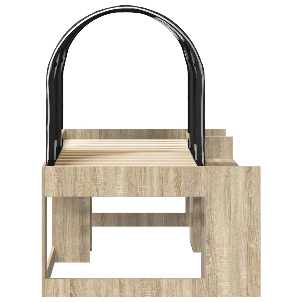 Letto con Tunnel 3 pz Rovere Sonoma e Nero Legno ingegnerizzato 3423508
