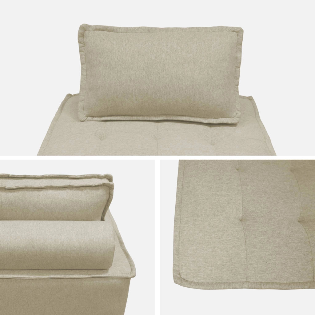 Divano modulare, 3 posti, beige