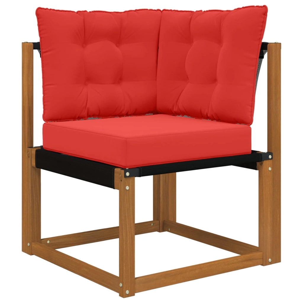 Cuscino per divano da esterno 3 pcs Rosso Poliestere