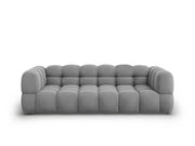 Cosmopolitan Design - Divano modulare "Sky" 4 posti in velluto grigio chiaro 