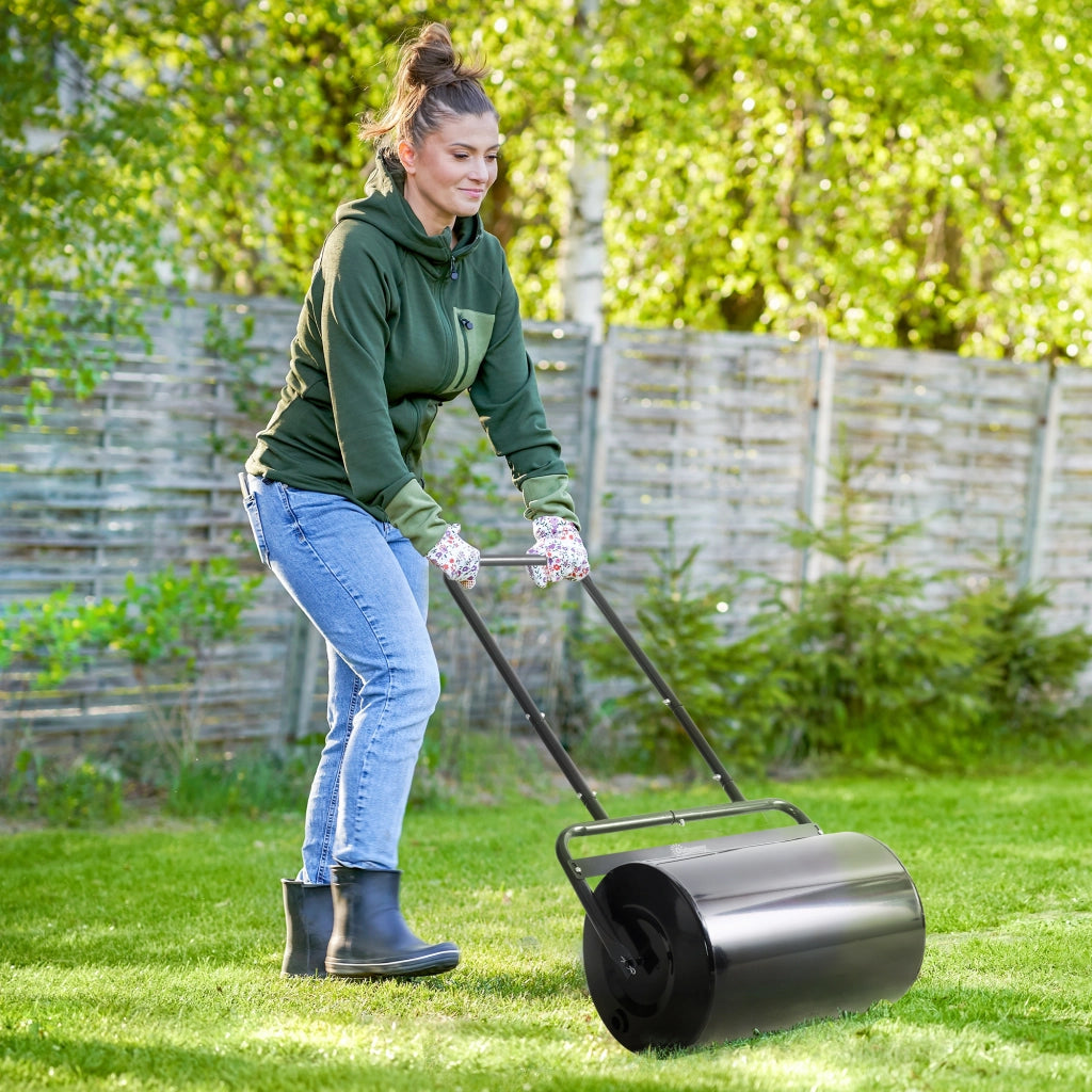Rullo da Giardino in Metallo Nero ¨C zephmum ¨C ¦µ32x50cm