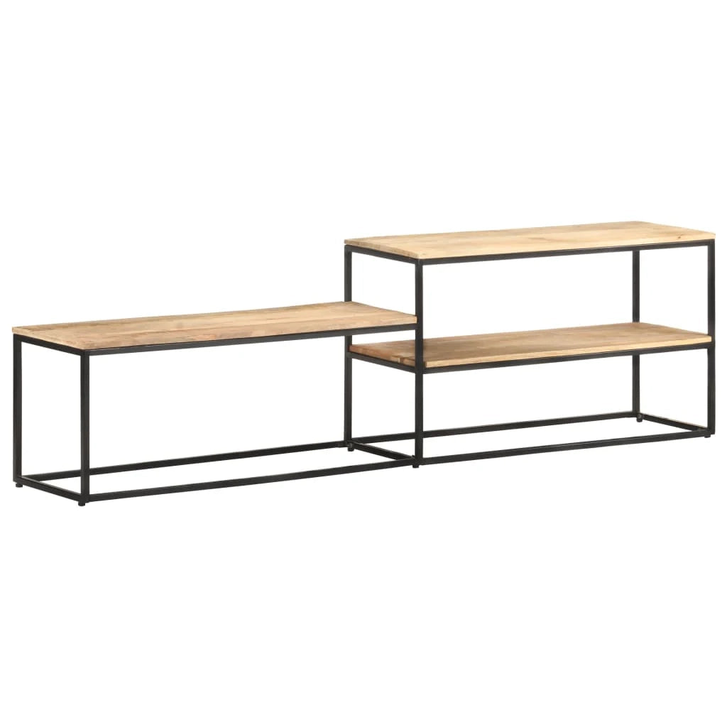 Mobile TV multimediale mensola TV credenza TV sala da pranzo soggiorno camera da letto 180 x 30 x 50 cm legno di mango marrone grezzo 02_0026089