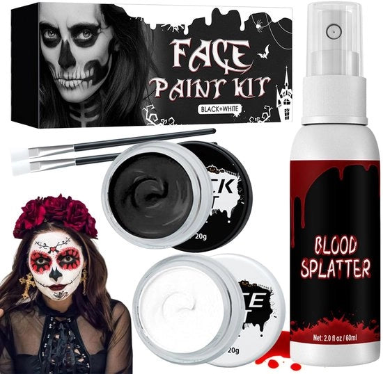 Trucco Professionale per Halloween e Carnevale - Maschera per Bambini - Vernice per il Volto - Grime